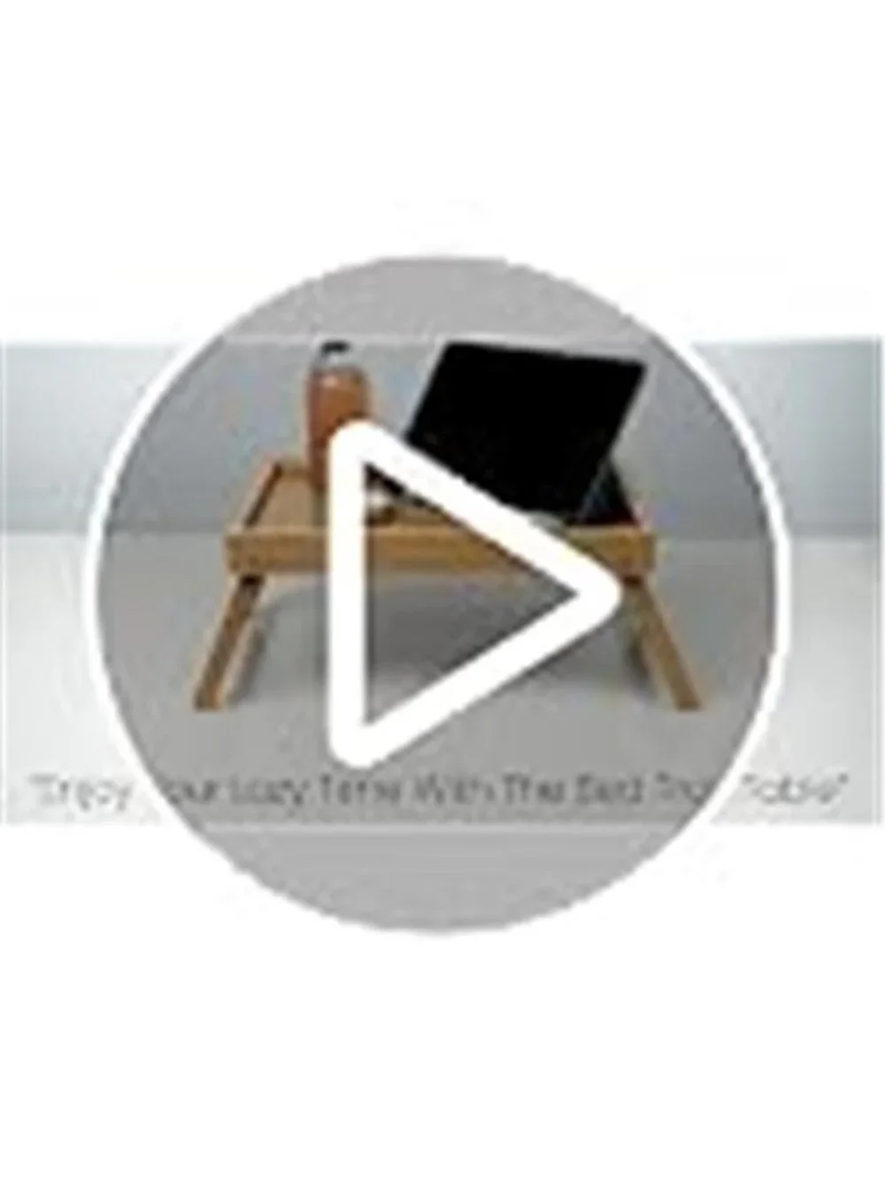 2 Pack Bamboo Bed Tray Table with Folding Legs,Breakfast Trays,Serving Tray